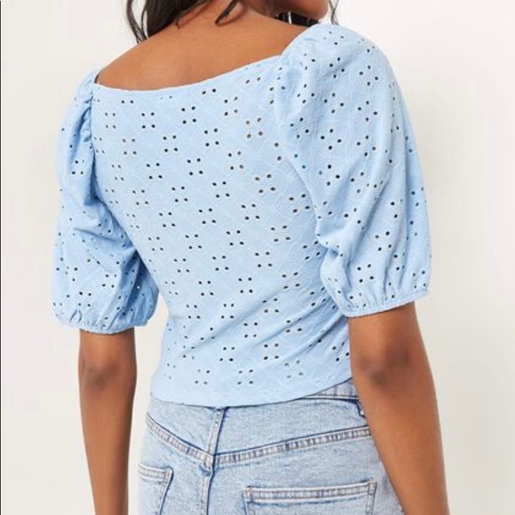 Eyelet Puff Sleeve Top - Picture 2 of 2